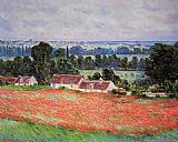 Giverny Canvas Paintings - Poppy Field Giverny